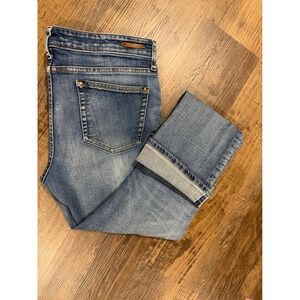 Pilcro and the Letterpress Jeans Womens 34 Blue Excellent Slim Selvedge Detail